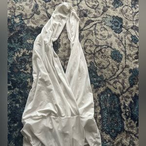 Wolford deep plunge halter bodysuits size XS